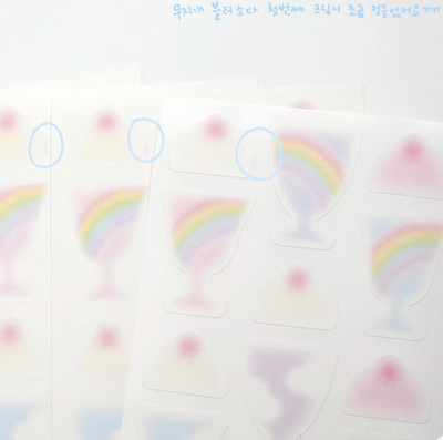 [PT03] NEW Polticker 'Rainbow Soda' Memo Sticker Sheet