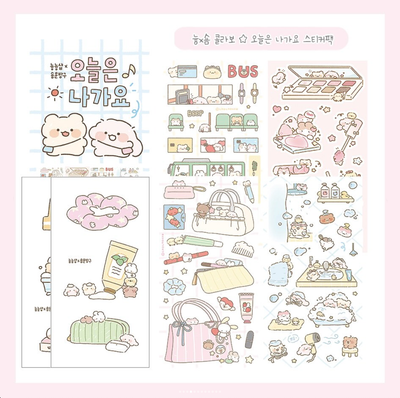 [SY82] NEW Syom x Nyung Nyung Shop Collaboration 'Going Out Today' Sticker Pack