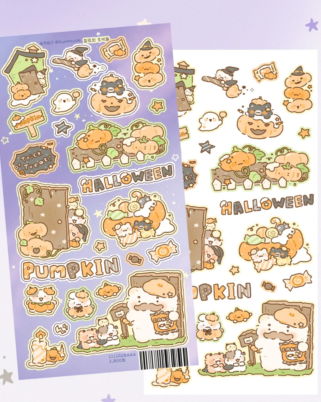 [SY85] NEW Syom Halloween Friends Sticker Pack (Singles/Pack)