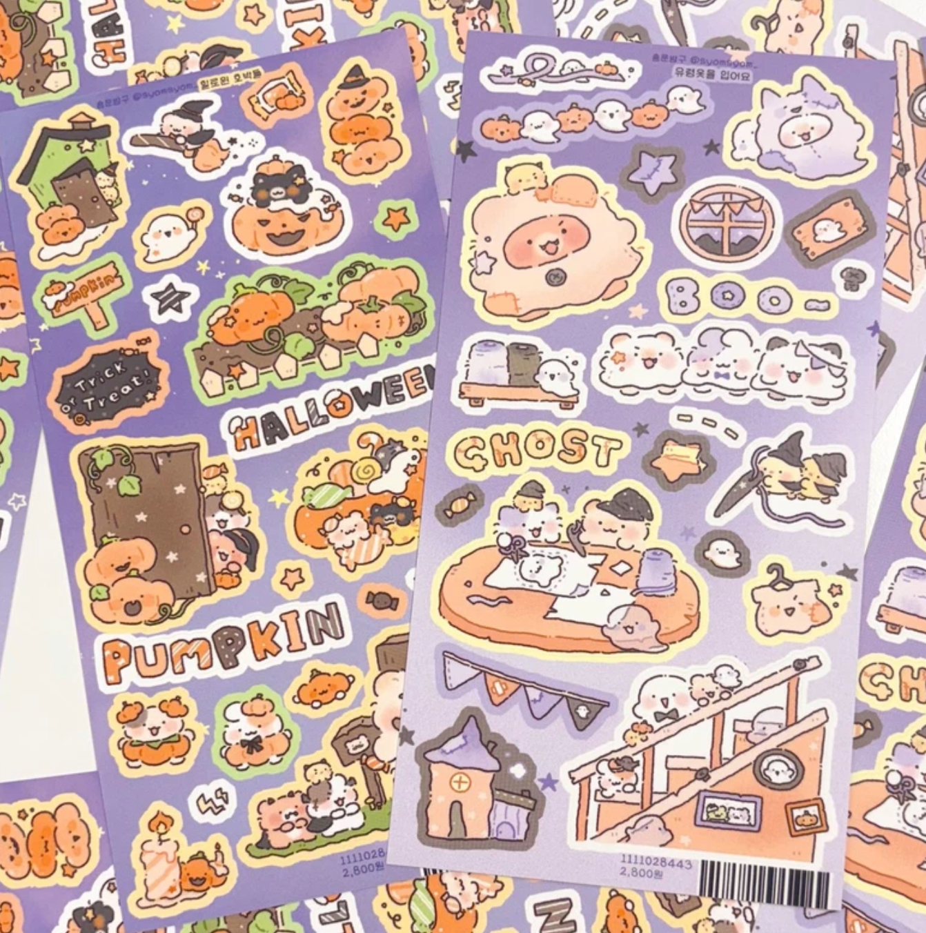 [SY85] NEW Syom Halloween Friends Sticker Pack (Singles/Pack)