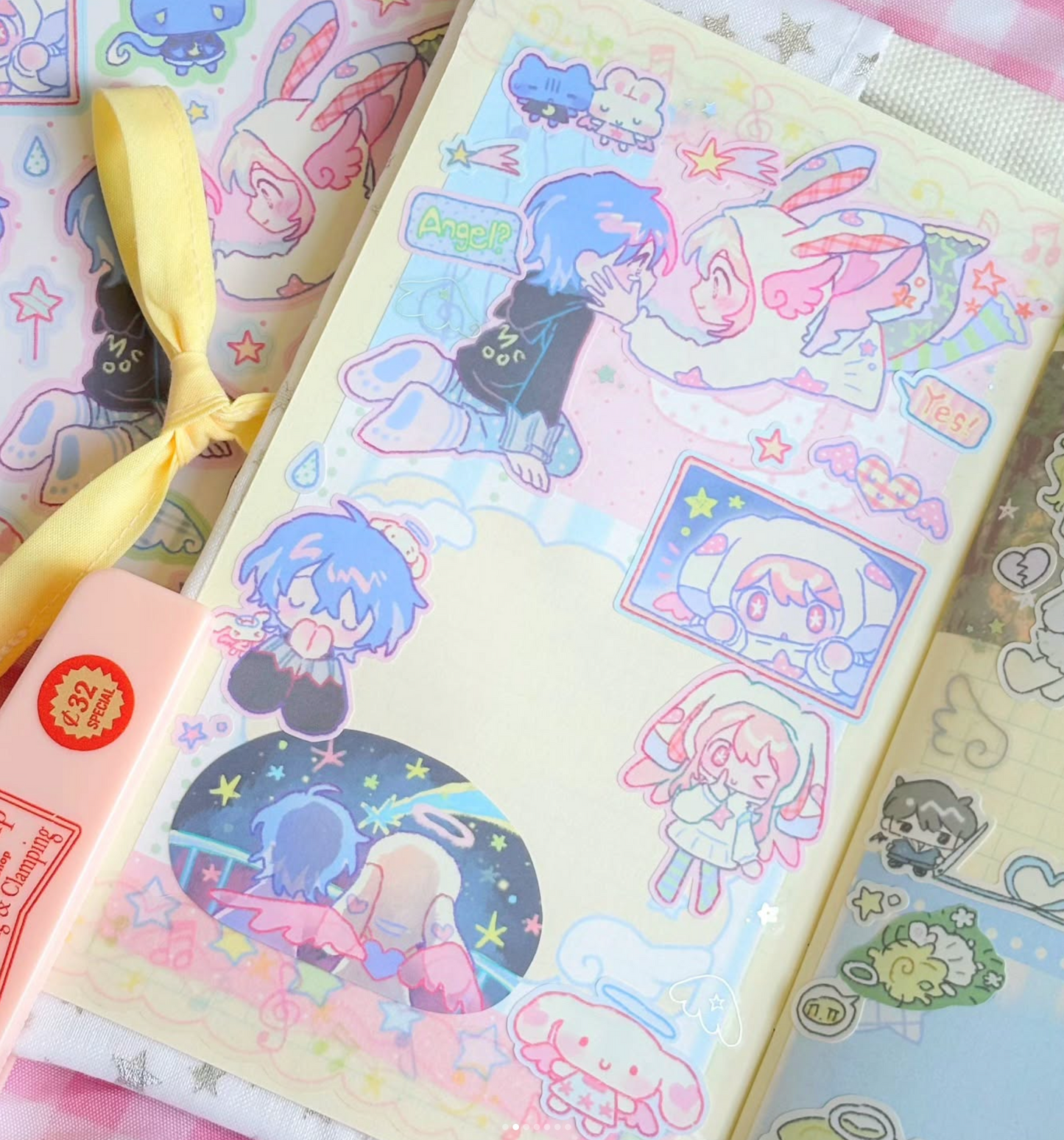 [CW129] NEW Cotton World 'Guardian Angel' Sticker Sheet