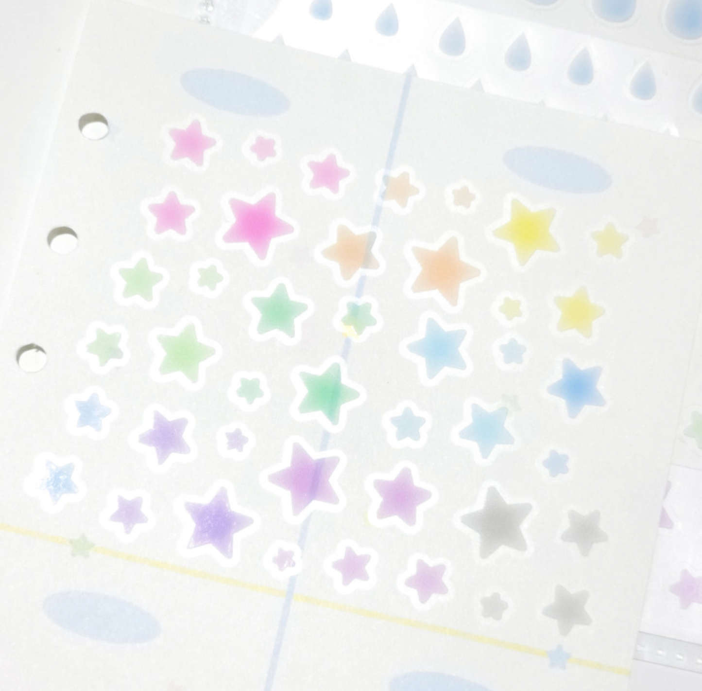 [PT11] NEW Polticker 'Emobossed Pastel Star' Kisscut Masking Tape
