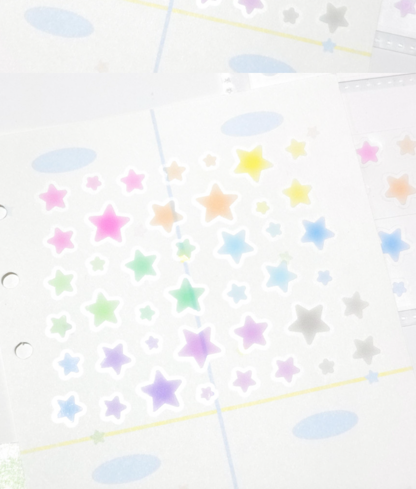 [PT11] NEW Polticker 'Emobossed Pastel Star' Kisscut Masking Tape