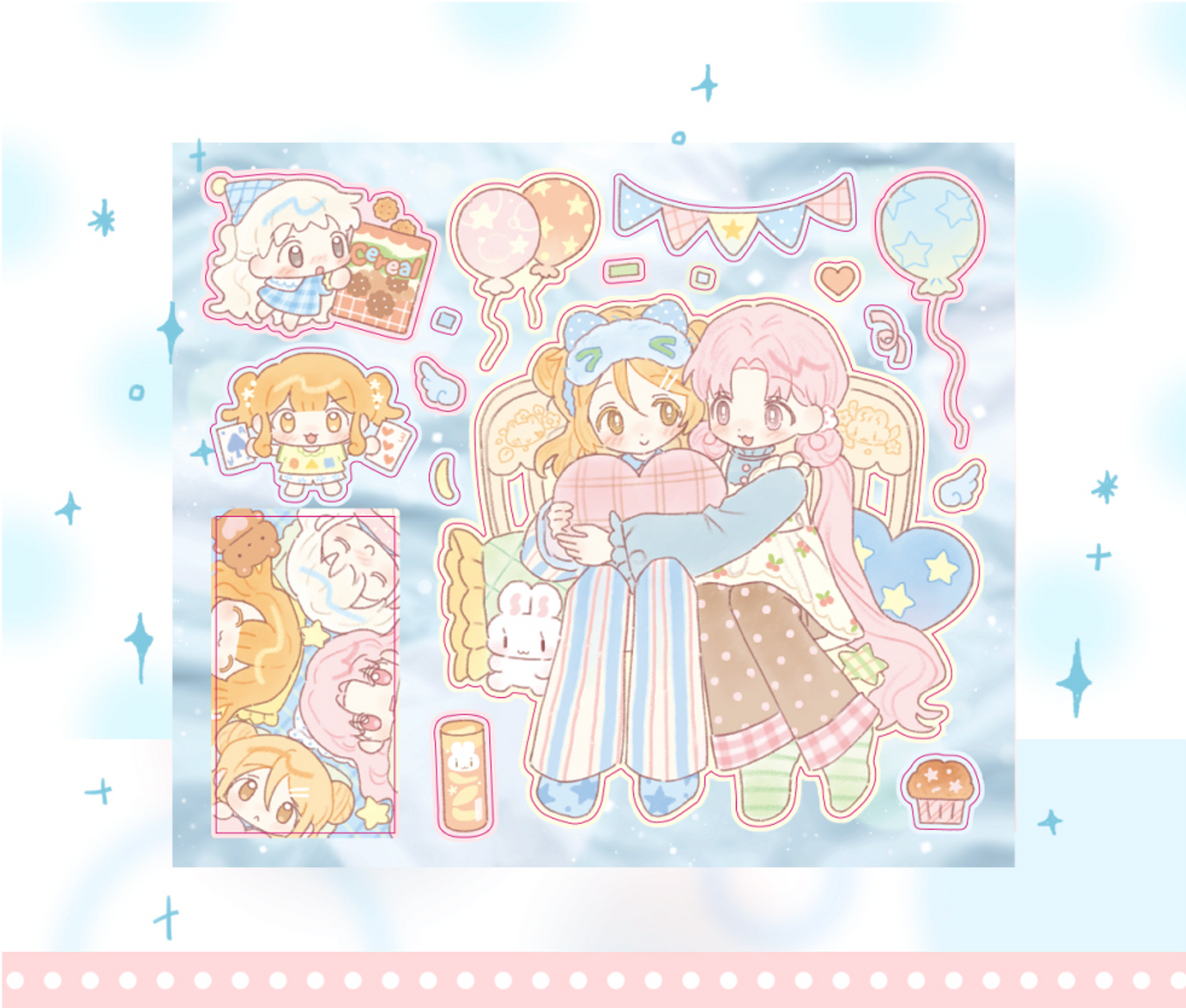 [CW139] NEW Cotton World 'Girl's Night' Sticker Sheet