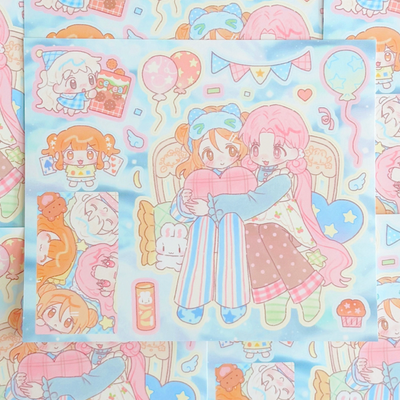 [CW139] NEW Cotton World 'Girl's Night' Sticker Sheet