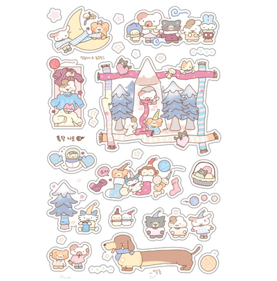 [SY91] NEW Syom x Mangle Collaboration 'Cozy Winter Props' Sticker Pack