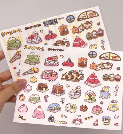 [SY92] NEW Syom 'Christmas Bakery' Sticker Sheet
