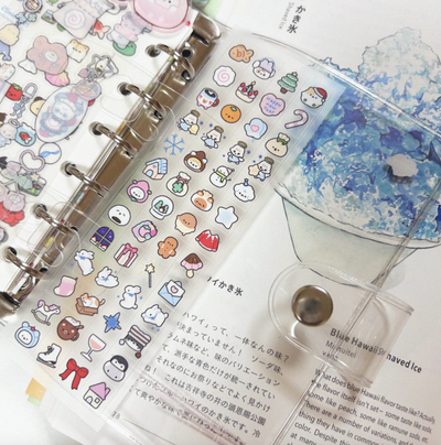 [PP25] NEW Pompomroom 'Winter Square' Clear Sticker Sheet