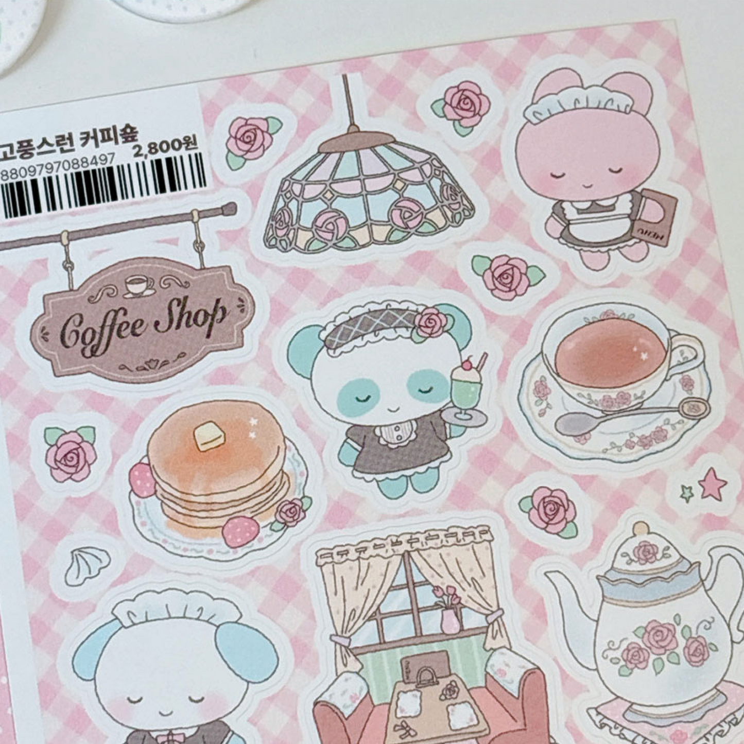 [RY50] NEW Rayeon Fancy 'Elegant Coffee Shop' Matte Sticker Sheet