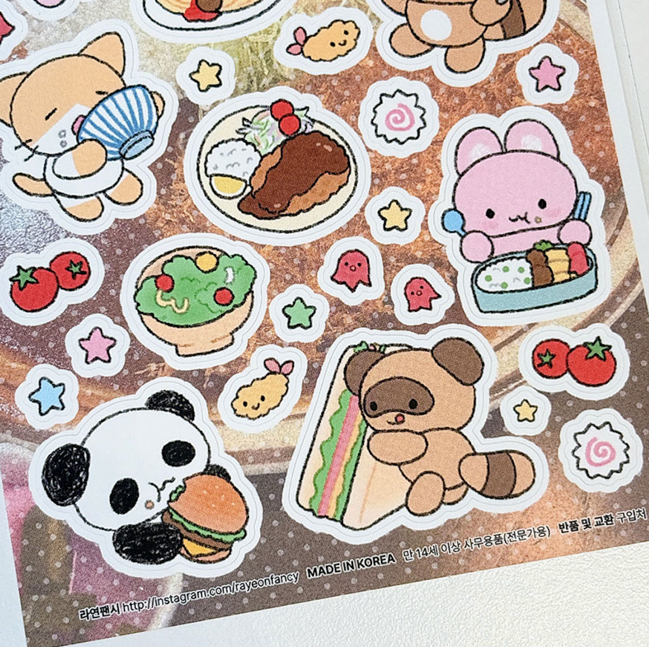 [RY57] NEW Rayeon Fancy 'Lunch Menu Recommendation' Matte Sticker Sheet