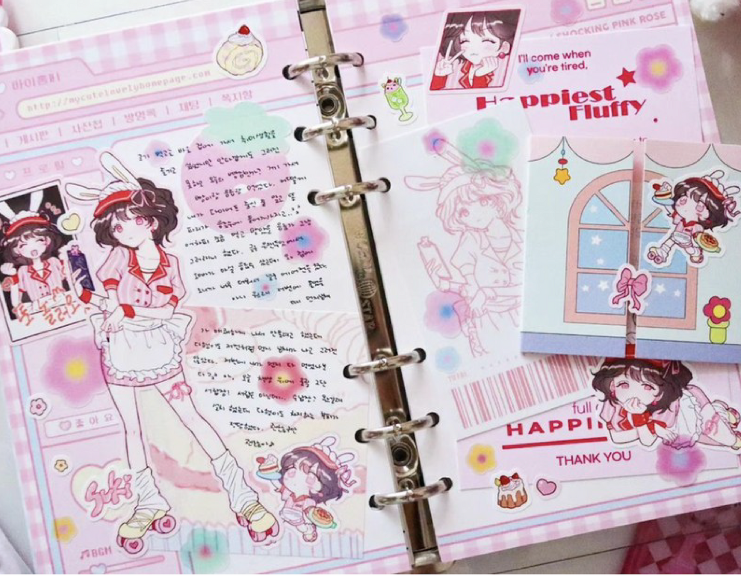 [RC29] NEW Rico Maru 'Maid Pong Pong Blue/Pink) Sticker Sheet (options)