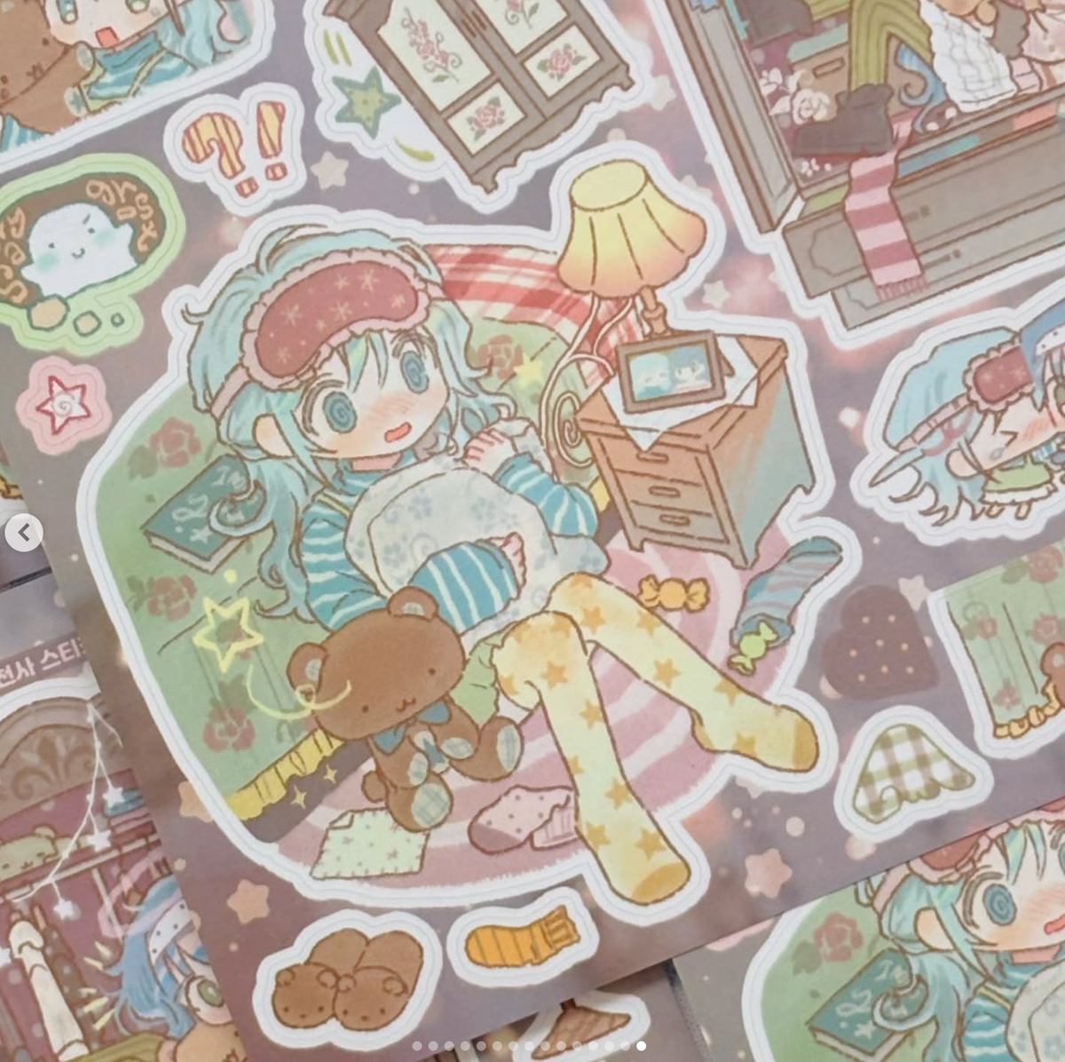[CW185] NEW Cotton World 'Warm Animal Friends' Sticker Sheet Pack (Singles/Pack)