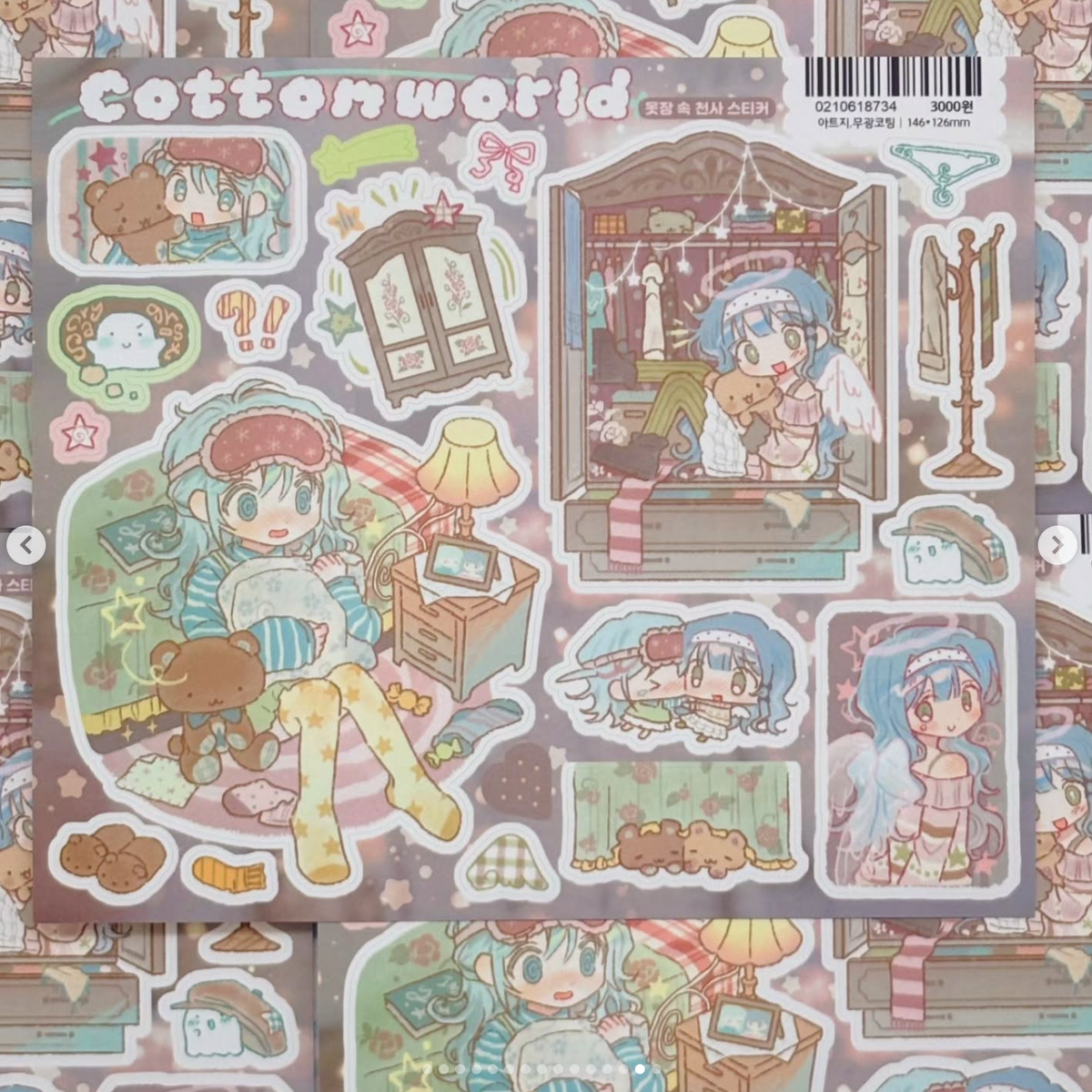 [CW185] NEW Cotton World 'Warm Animal Friends' Sticker Sheet Pack (Singles/Pack)