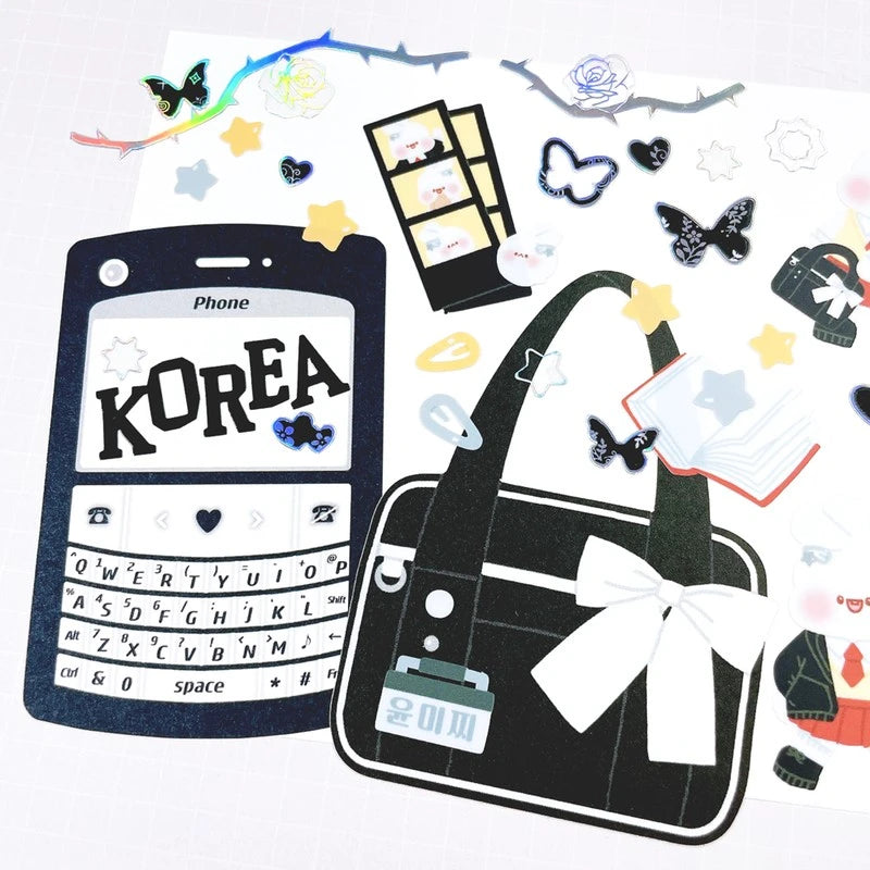 [LT82] Lita Planet Vintage Phone Memo Sticker Pack