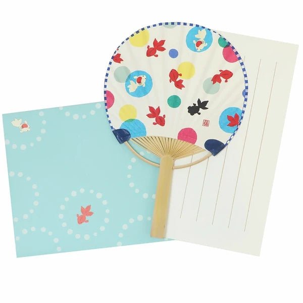 [ACT03] ACT Bamboo Fan Letter Set - Goldfish - ACT__korean_sticker_stationery