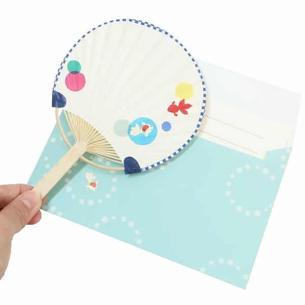 [ACT03] ACT Bamboo Fan Letter Set - Goldfish - ACT__korean_sticker_stationery