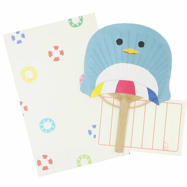 [ACT04] ACT Bamboo Fan Letter Set - Penguin - ACT__korean_sticker_stationery