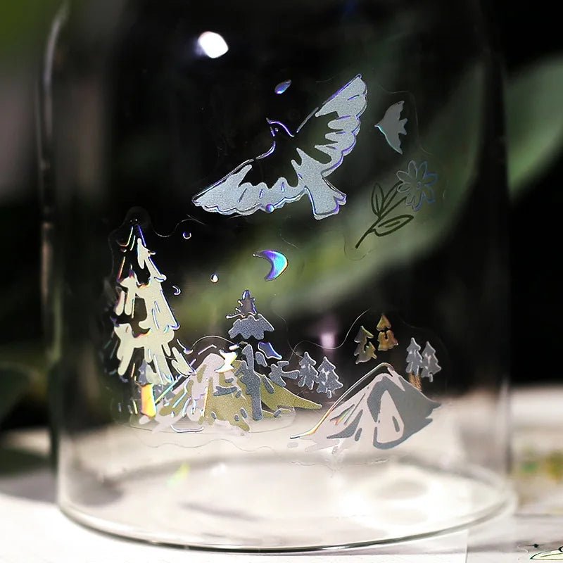 [BG15] BGM IRIDE Holographic Sticker Sheets (options) - BGM_BG15S8 - Mountain_korean_sticker_stationery