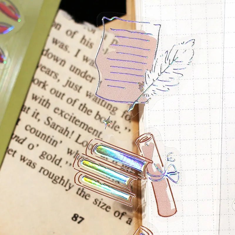 [BG15] BGM IRIDE Holographic Sticker Sheets (options) - BGM_BG15S8 - Mountain_korean_sticker_stationery