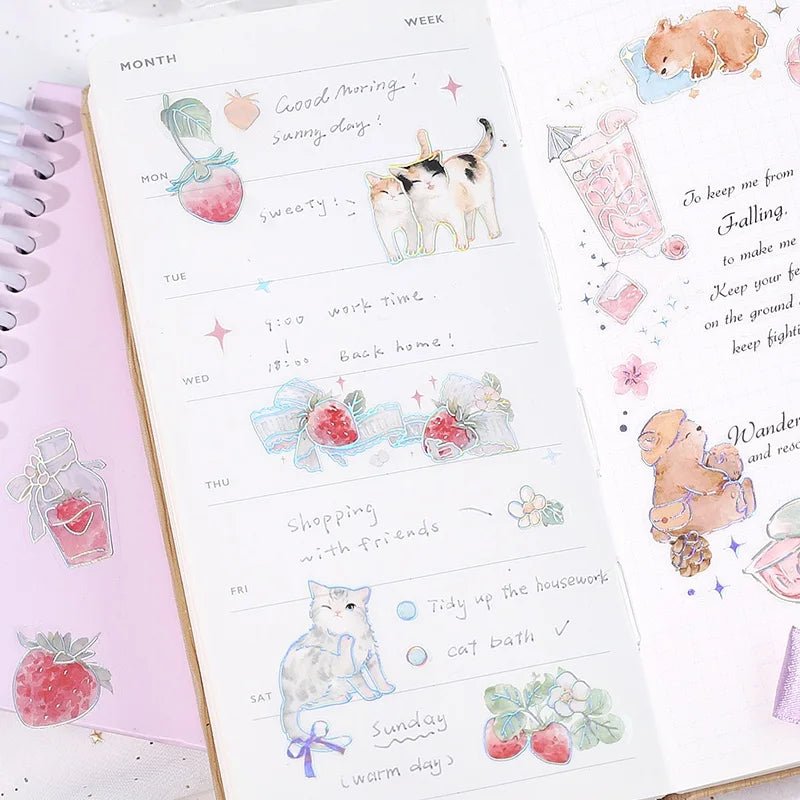 [BG15] BGM IRIDE Holographic Sticker Sheets (options) - BGM_BG15S1 - Cats_korean_sticker_stationery