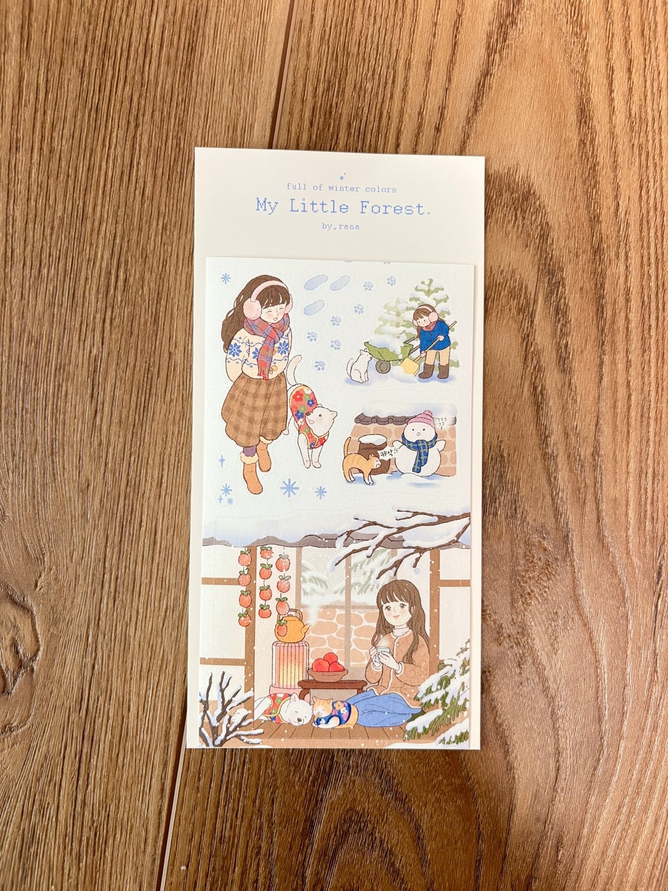 [BR06] by.rana 'Rana Garden in December' Sticker Sheet Pack (Pack/Single) - by.rana_BR06S3 - My Little Forest_korean_sticker_stationery