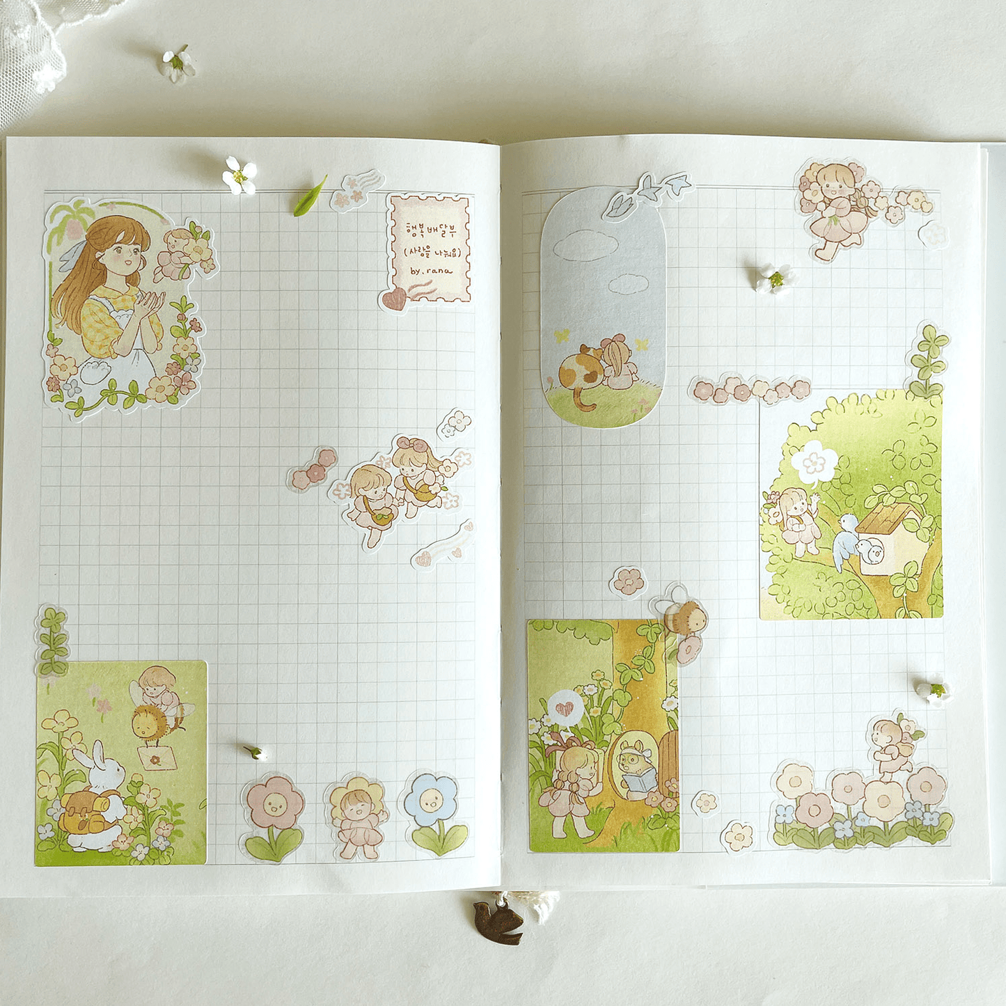 [BR14] by.rana 'Happiness Delivery' Sticker Sheet - by.rana__korean_sticker_stationery