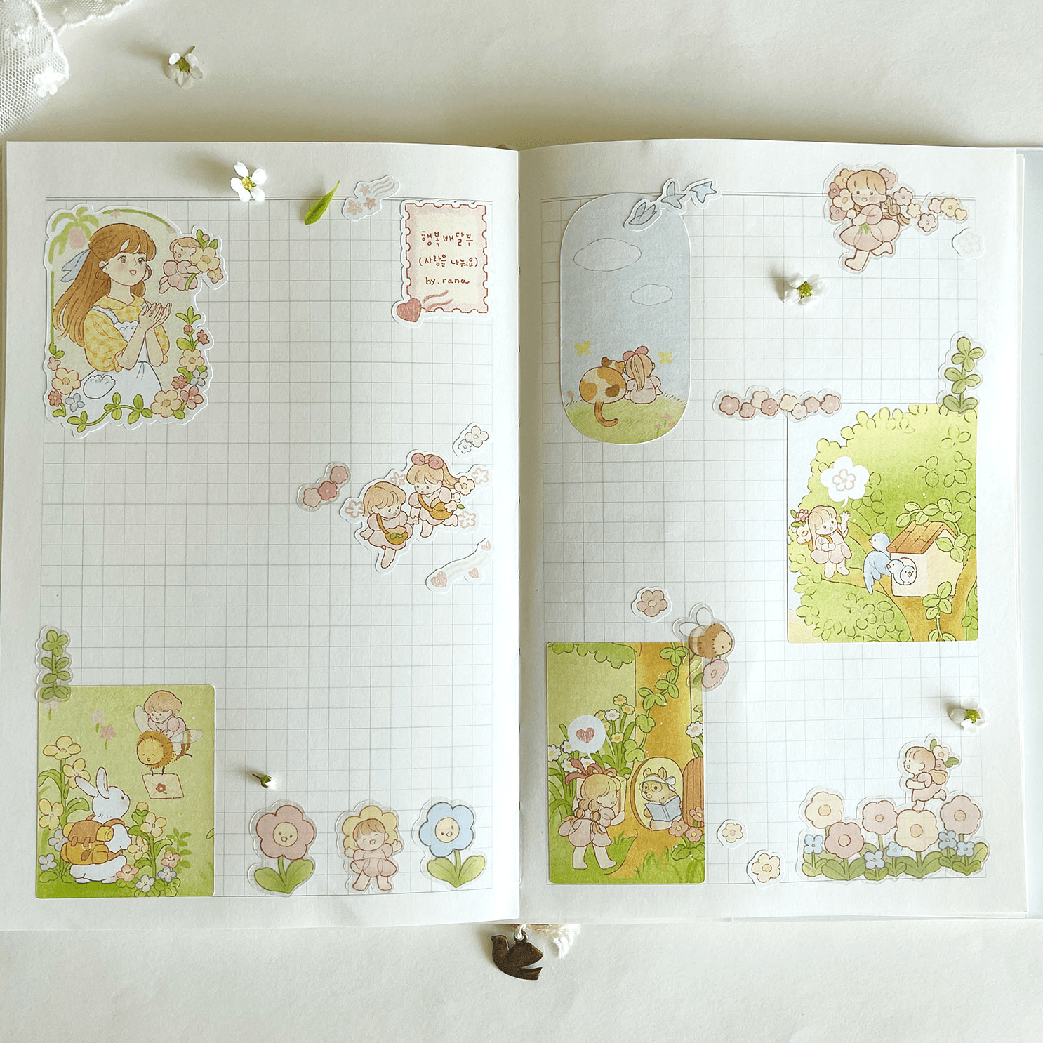 [BR14] by.rana 'Happiness Delivery' Sticker Sheet - by.rana__korean_sticker_stationery