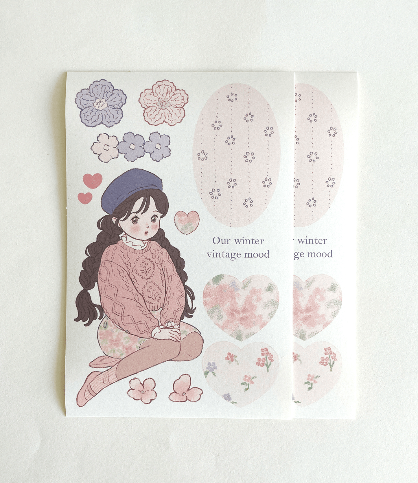 [BR15] by.rana Self - Cut Sticker Pack (options) - by.rana_BR15S2 - Vintage Mood Winter_korean_sticker_stationery