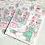 [GP08] Ghost Peach 'Mint Bubble Room' Sticker Sheet
