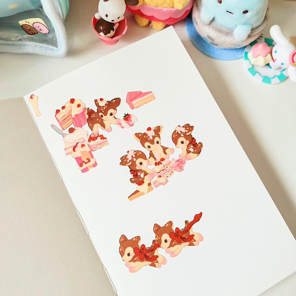 [SO01] RESTOCK Somsomsoso Cake Deer Sticker Sheet