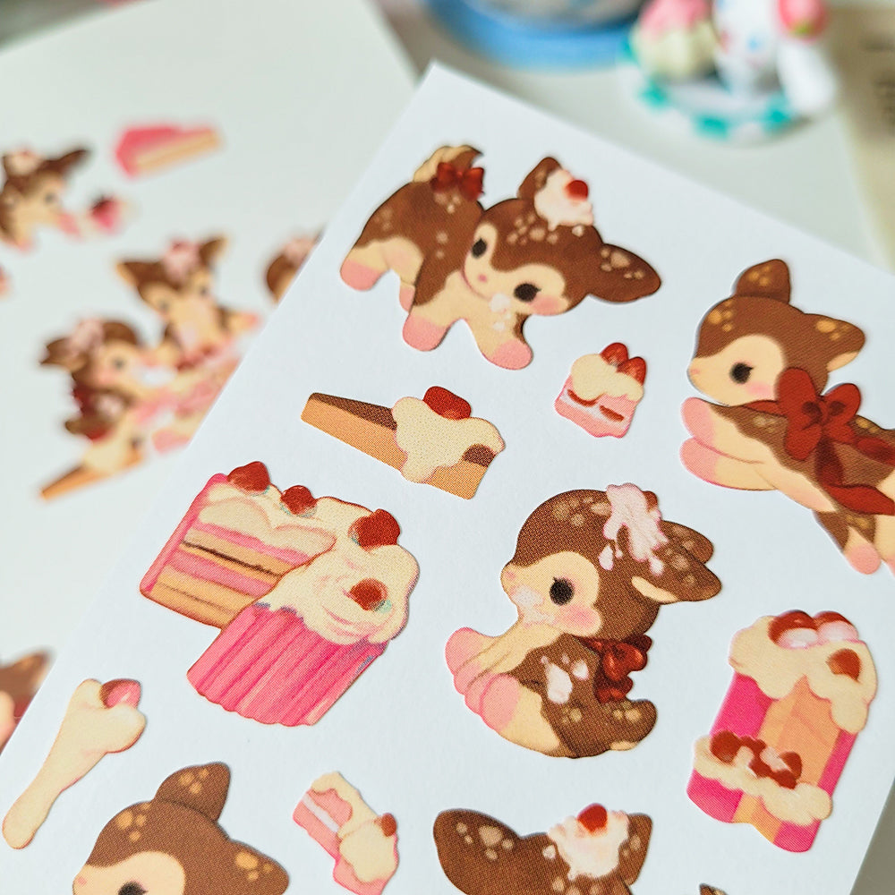 [SO01] RESTOCK Somsomsoso Cake Deer Sticker Sheet