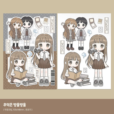 [CB03] NEW Cute Bus 'Memories Drop by Drop' Sticker Sheet - Cute Bus__korean_sticker_stationery