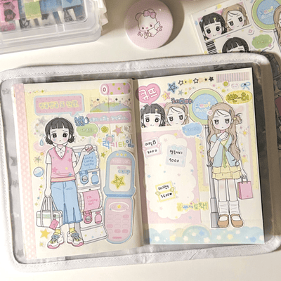 [CB05] NEW Cute Bus 'Give Me Back My Luck' Sticker Sheet - Cute Bus__korean_sticker_stationery