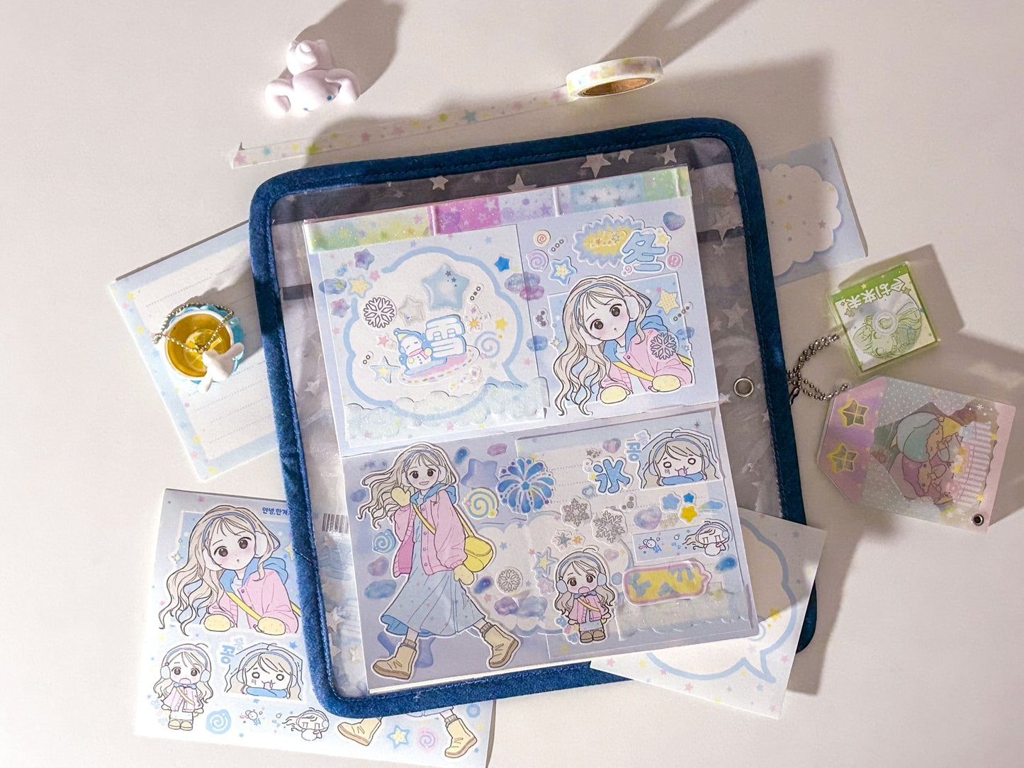 [CB06] NEW Cute Bus 'A Peaceful Winter' Sticker Sheet - Cute Bus__korean_sticker_stationery