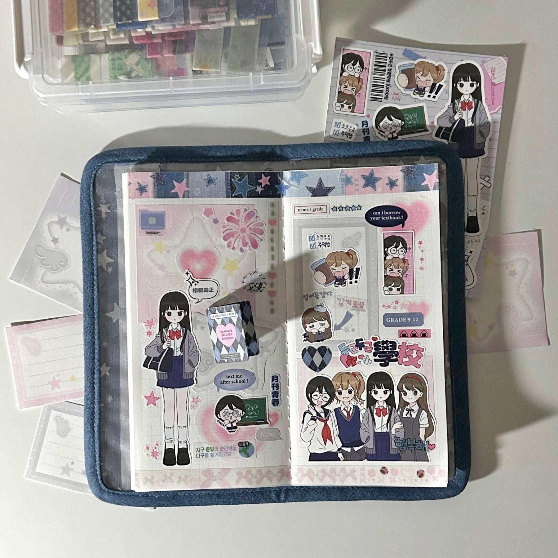 [CB14] NEW Cute Bus 'Heart - racing Youth Academy' Sticker Sheet - Cute Bus__korean_sticker_stationery