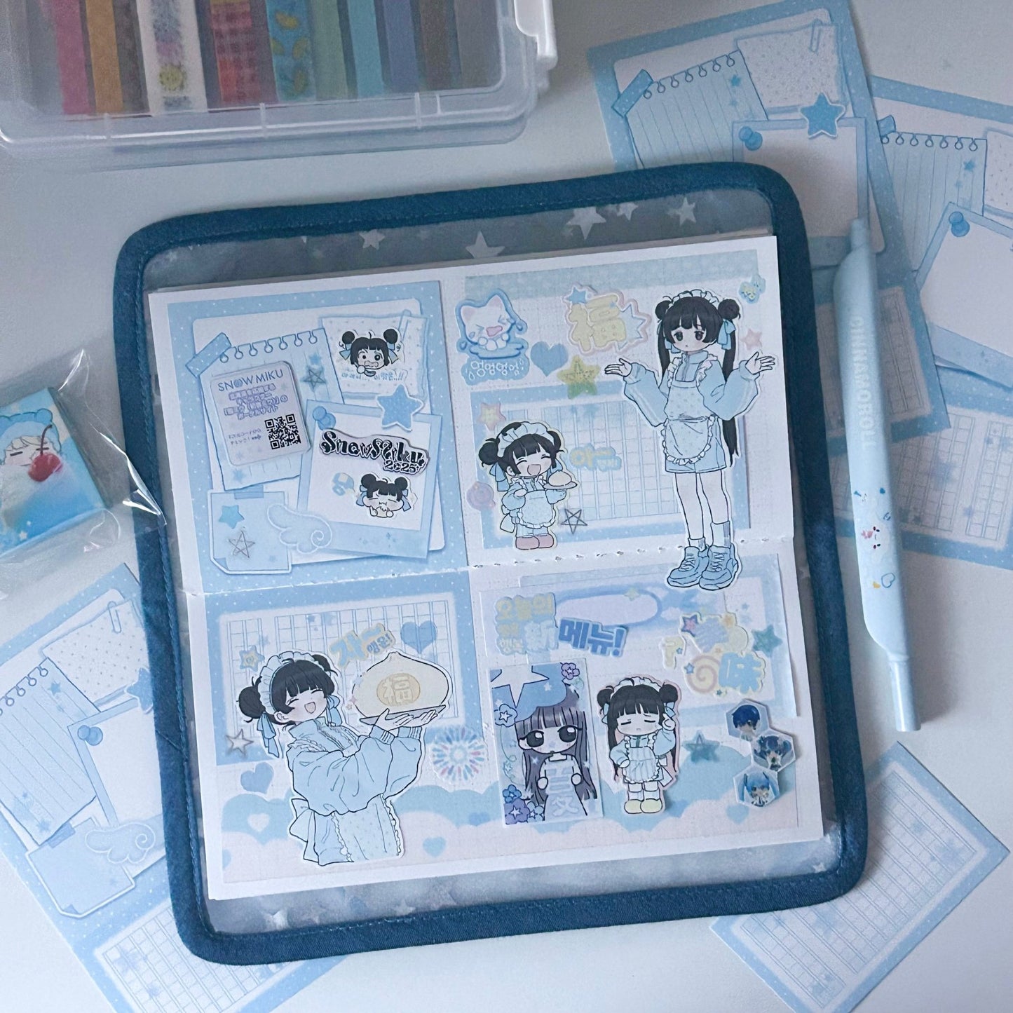 [CB16] NEW Cute Bus 'Today's New Menu: Happiness & Luck' Sticker Sheet - Cute Bus__korean_sticker_stationery
