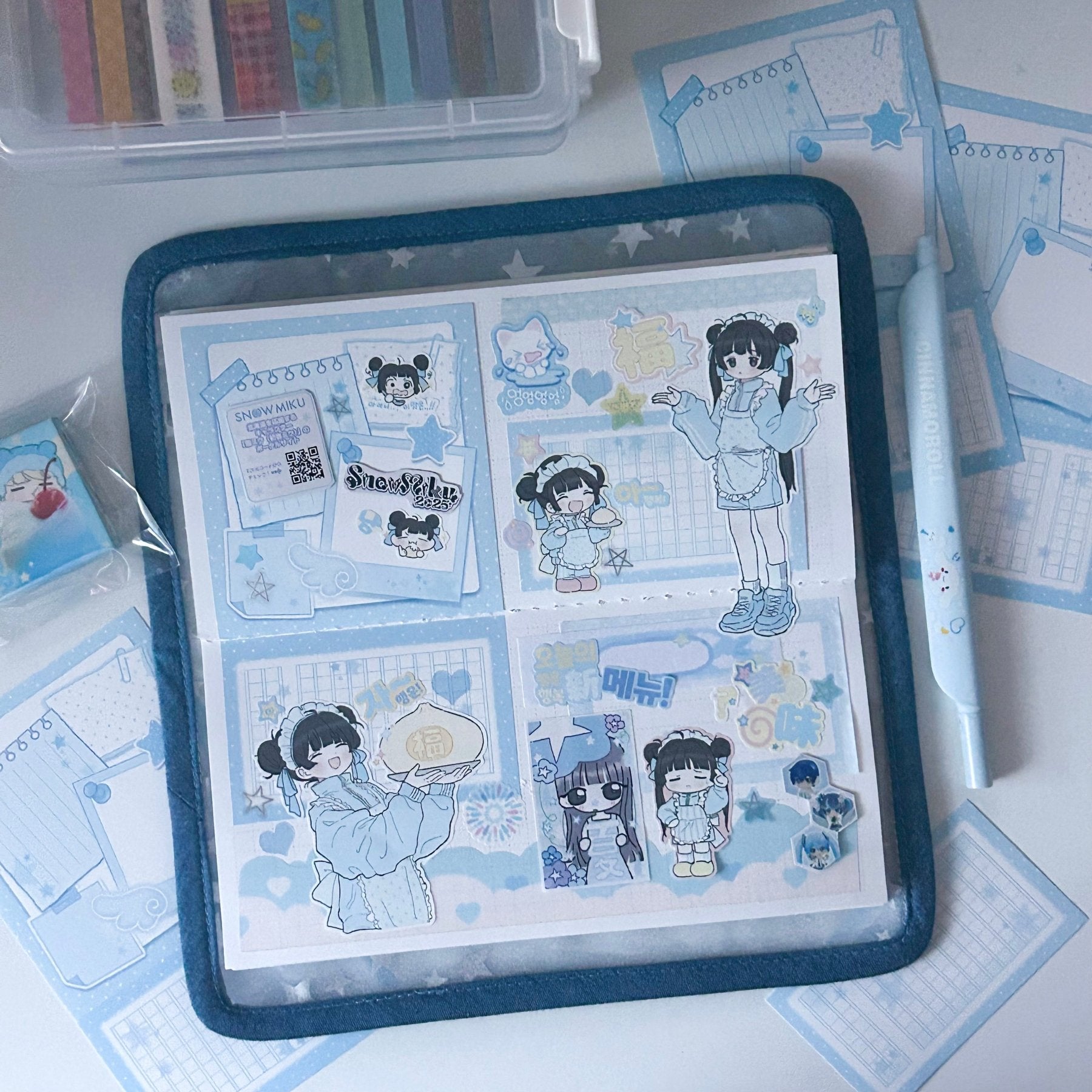 [CB16] NEW Cute Bus 'Today's New Menu: Happiness & Luck' Sticker Sheet - Cute Bus__korean_sticker_stationery