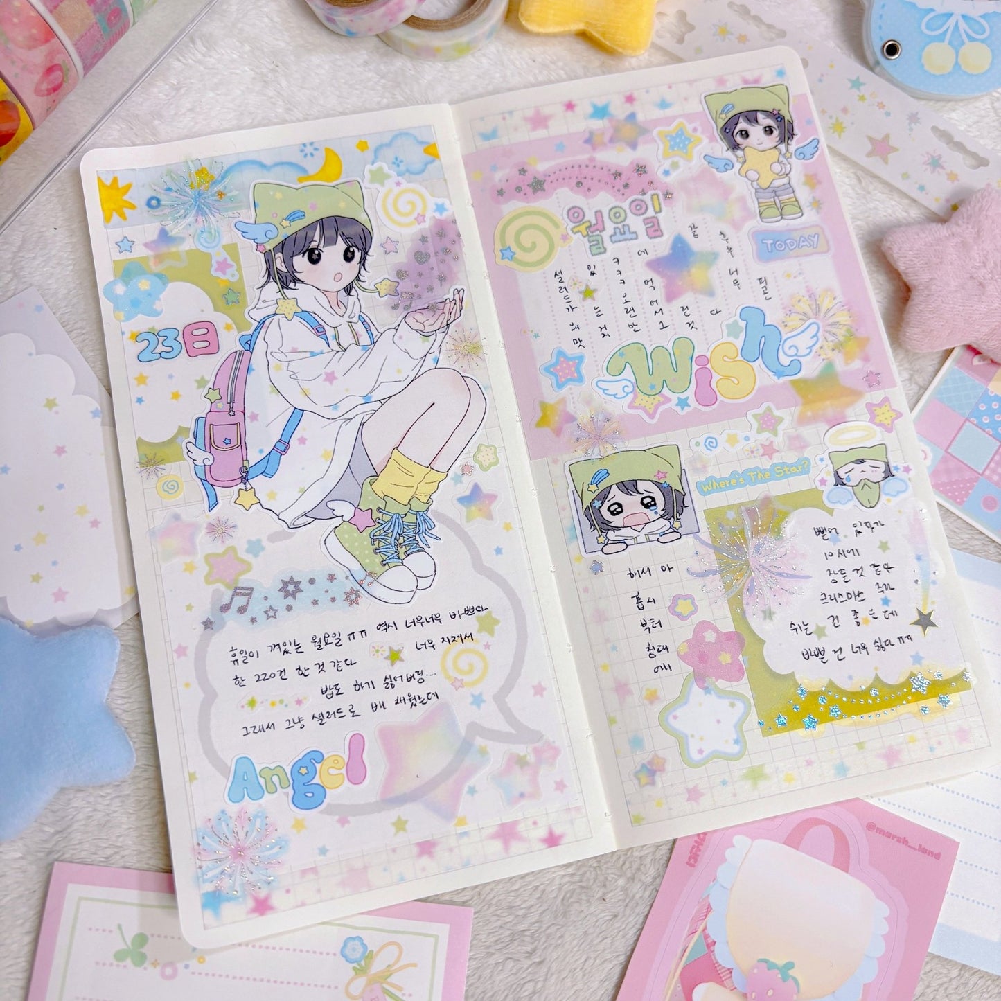 [CB17] NEW Cute Bus 'STAR'S WISH' Sticker Sheet - Cute Bus__korean_sticker_stationery