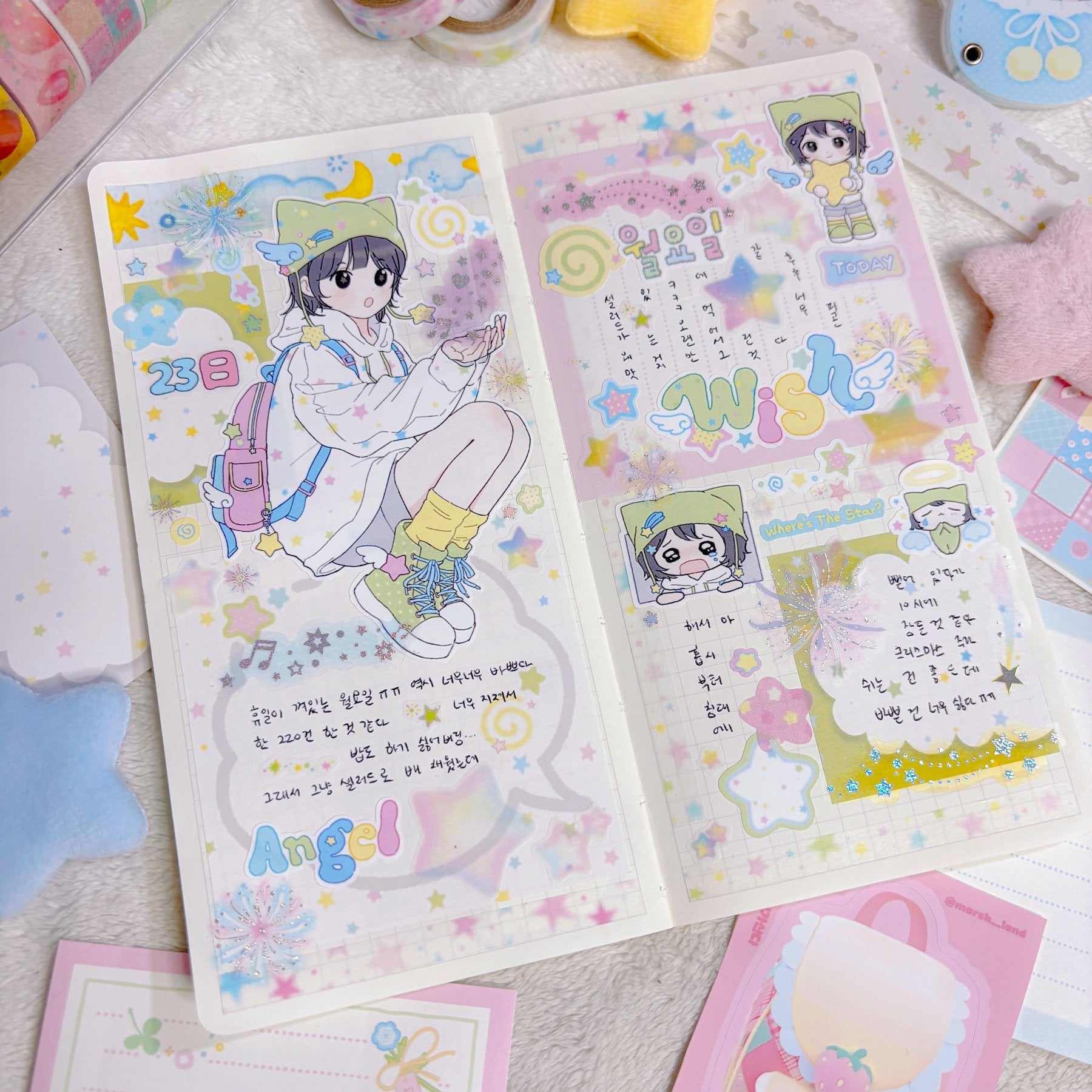 [CB17] NEW Cute Bus 'STAR'S WISH' Sticker Sheet - Cute Bus__korean_sticker_stationery