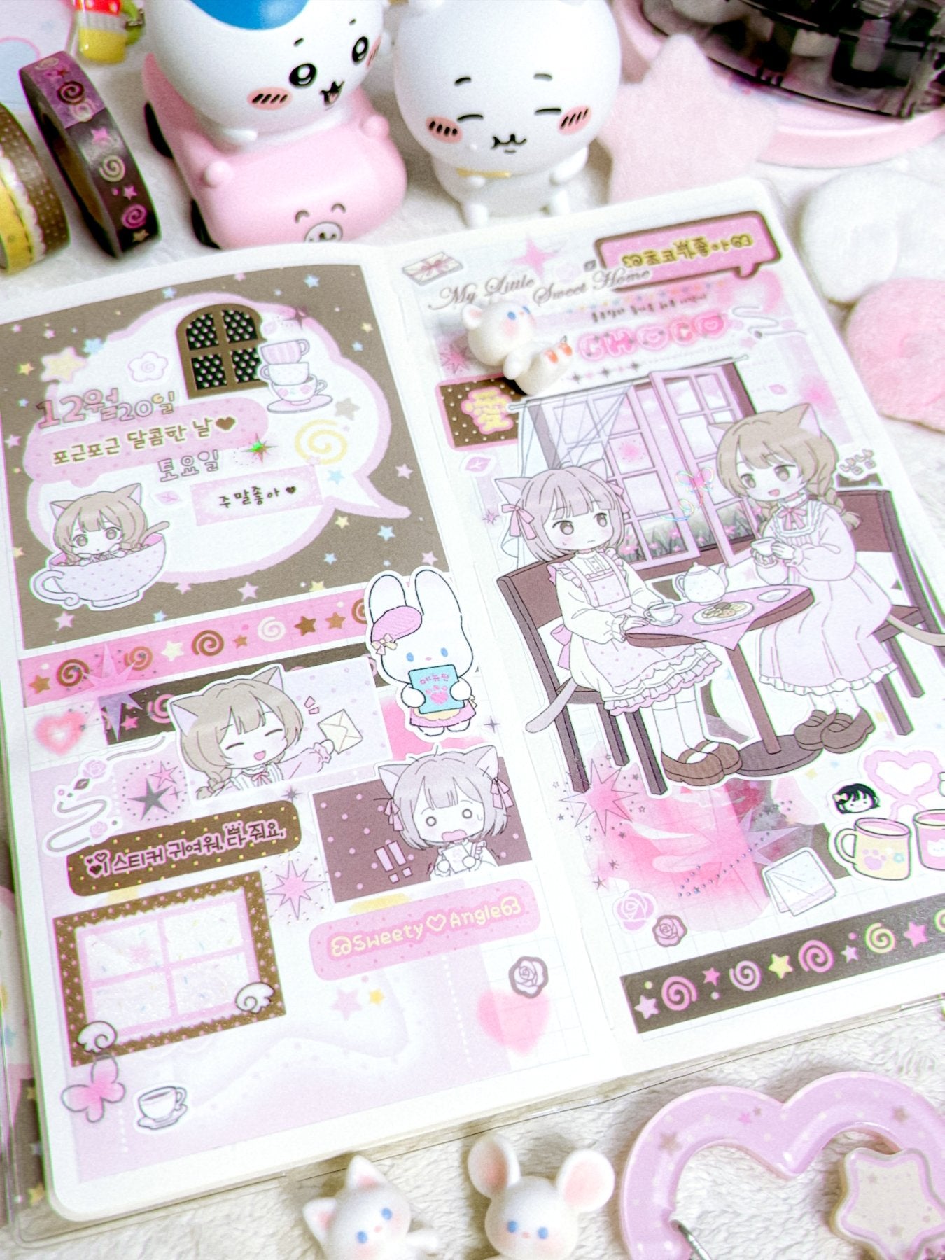 [CB22] NEW Cute Bus 'Come To My Little Sweet Home' Sticker Sheet - Cute Bus__korean_sticker_stationery