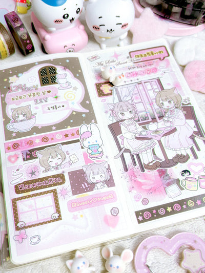 [CB22] NEW Cute Bus 'Come To My Little Sweet Home' Sticker Sheet - Cute Bus__korean_sticker_stationery