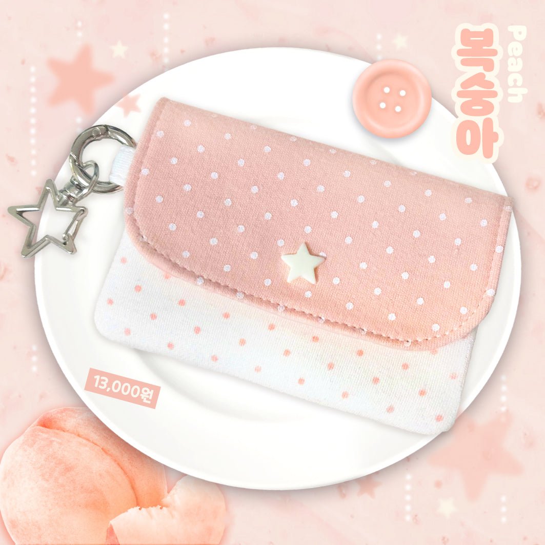[CB26] NEW Cute Bus Card Wallets (options) - Cute Bus_CB26S8 - Peach_korean_sticker_stationery