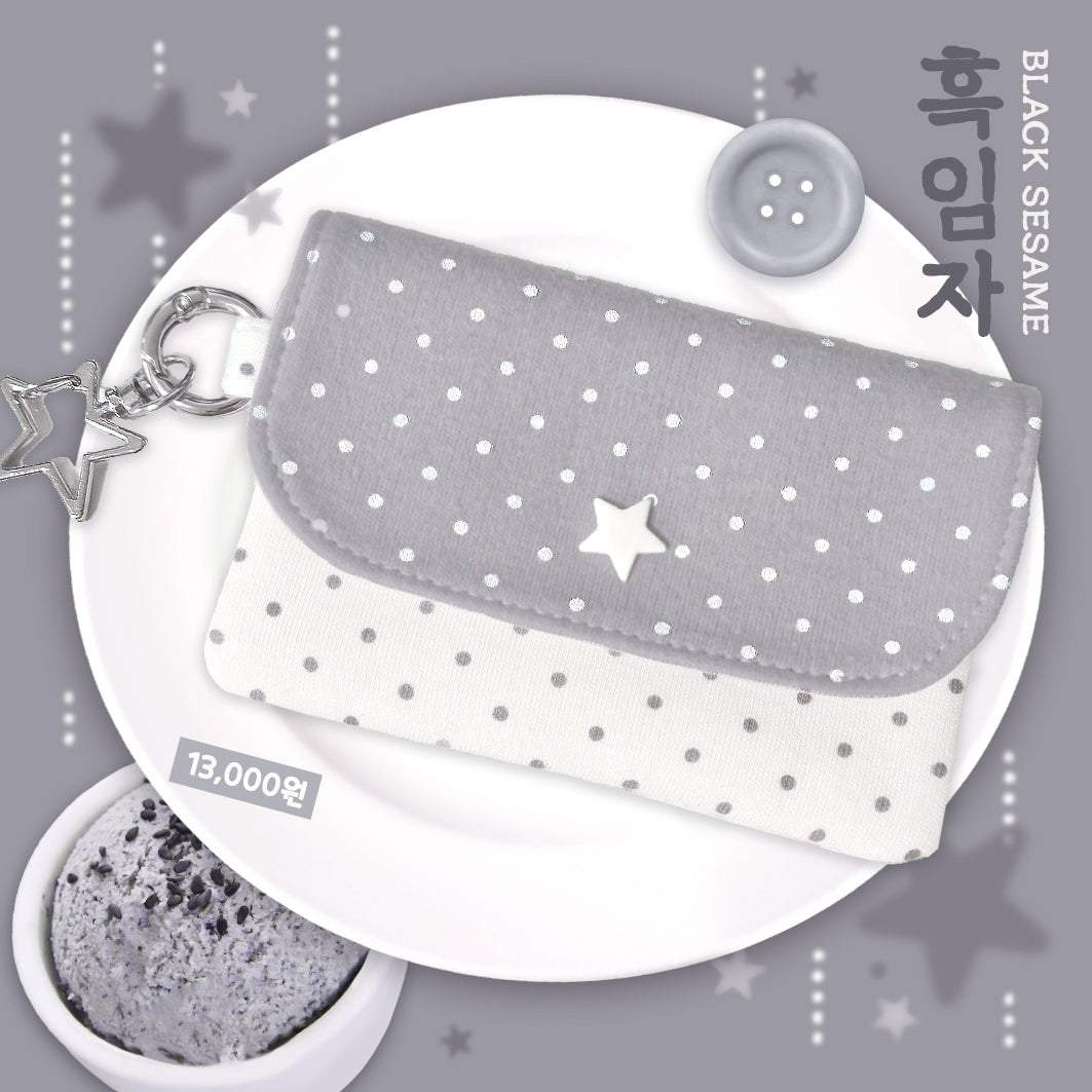 [CB26] NEW Cute Bus Card Wallets (options) - Cute Bus_CB26S3 - Black Sesame_korean_sticker_stationery