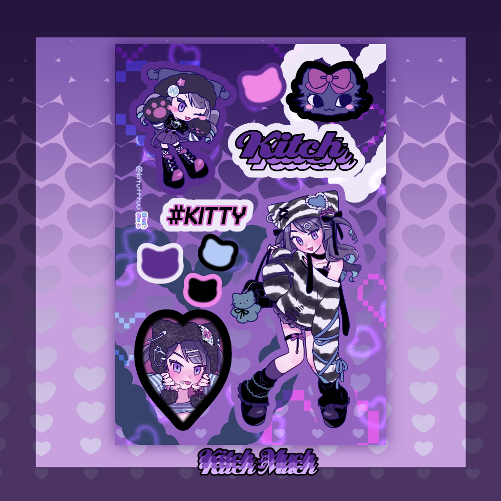 [KM05] Kitch Much 'Hip Hip!' Sticker Sheet (options)