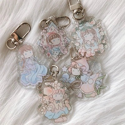 [CM11] Childhood Memories Fairies Acrylic Holographic Keychain (options) - Childhood Memories_Set of 5 (CM11)_korean_sticker_stationery