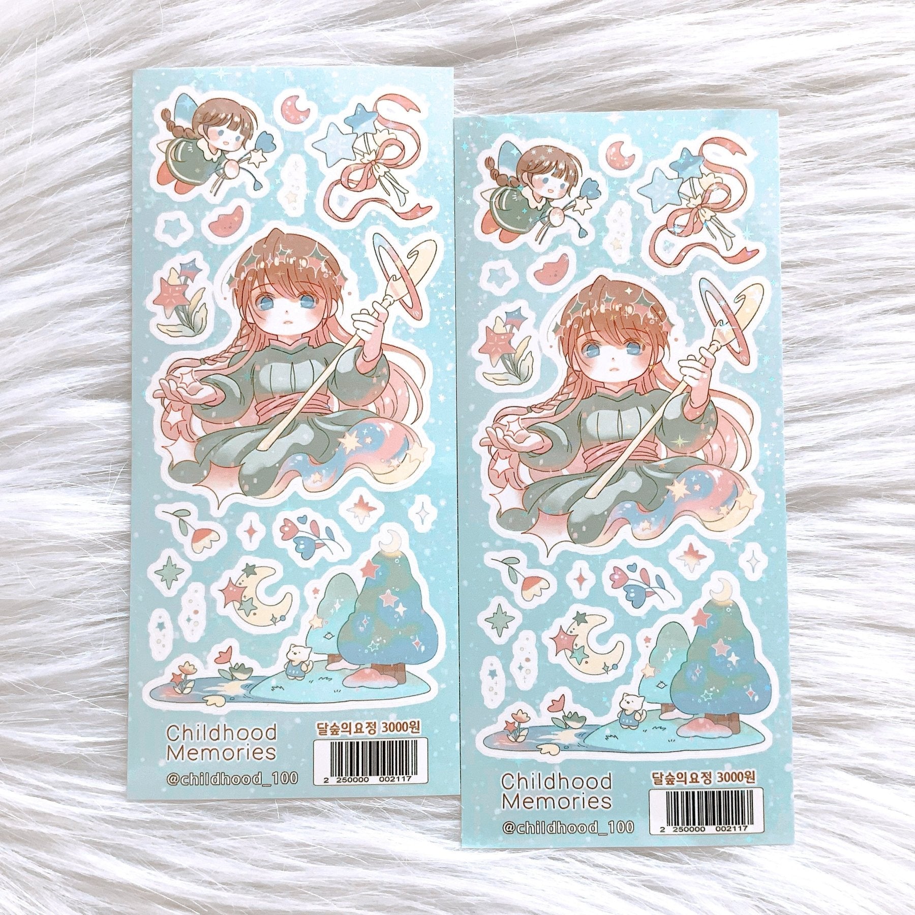 [CM30] Childhood Memories 'Fairy of the Moon Forest' Twinkle Holo Sticker Sheet - Childhood Memories__korean_sticker_stationery