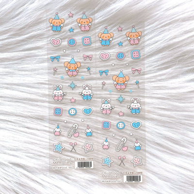 [CM32] Childhood Memories 'Button Fairies' Clear Sticker Sheet - Childhood Memories__korean_sticker_stationery