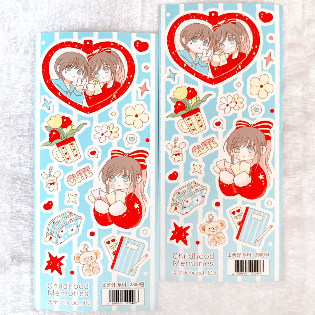 [CM42] Childhood Memories 'March' Sticker Pack (Single/Pack) - Childhood Memories_CM42S3 - Sticker Shopping (Heart)_korean_sticker_stationery