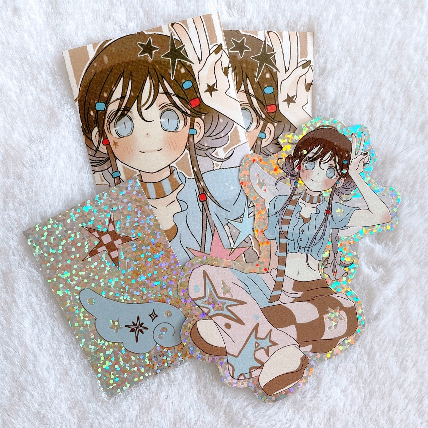 [CM42] Childhood Memories 'March' Sticker Pack (Single/Pack) - Childhood Memories_CM42S6 - Holo Angel Girl_korean_sticker_stationery