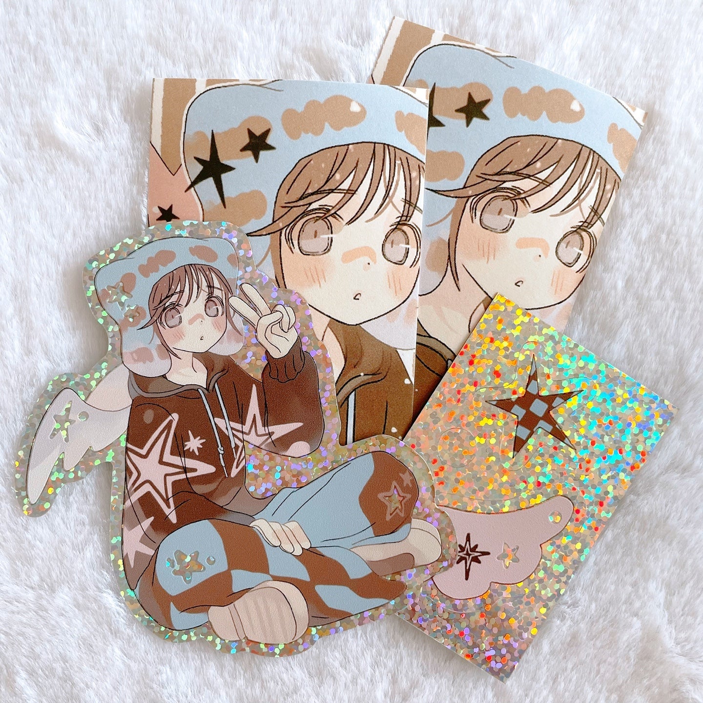 [CM42] Childhood Memories 'March' Sticker Pack (Single/Pack) - Childhood Memories_CM42S5 - Holo Angel Boy_korean_sticker_stationery